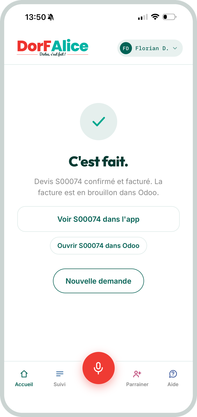 C'est fait, et c'est parti.
