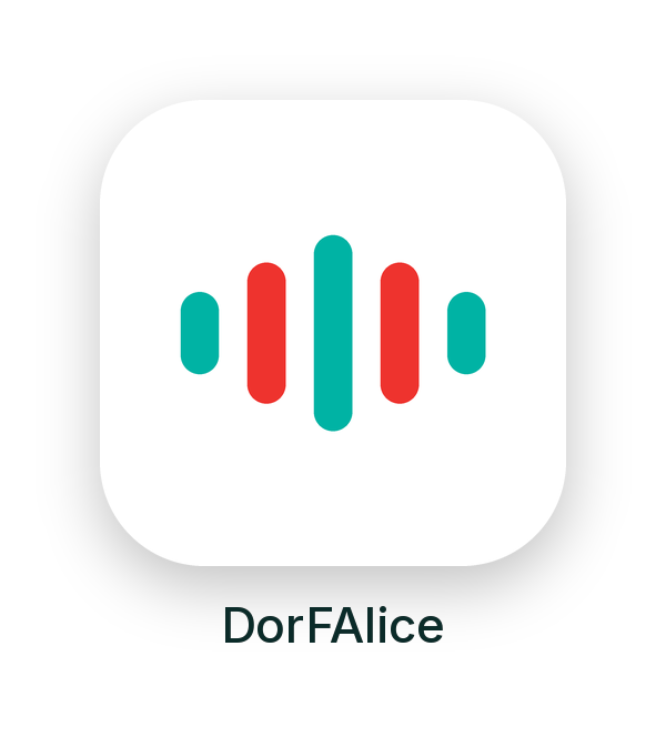 L'icône DorFAlice posée sur l'écran d'accueil d'un téléphone